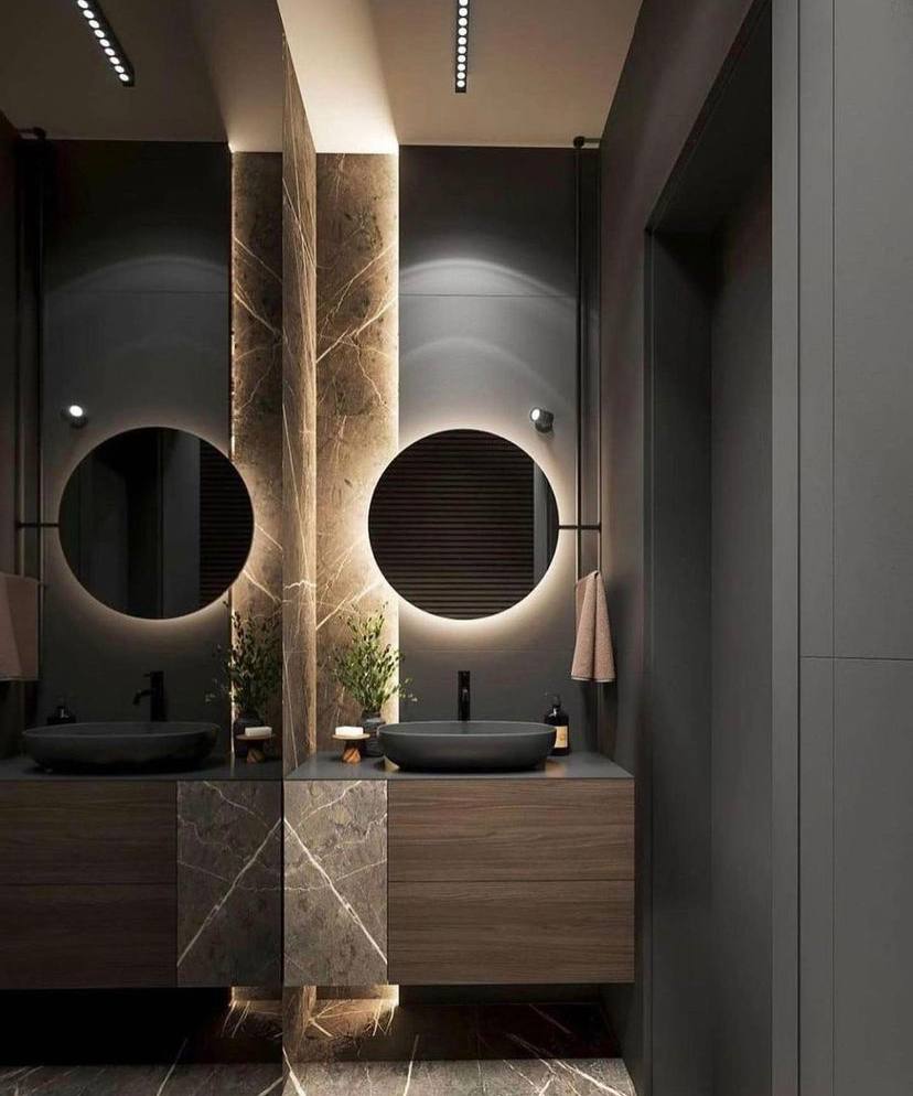 ремонт квартиры в темных тонах 17